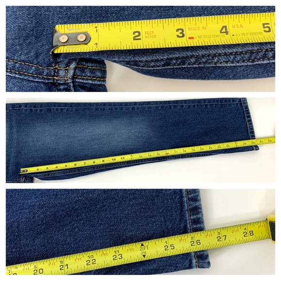 Banana Republic High Rise Straight Jeans Classic Style Medium Wash Size 28 - Picture 15 of 16